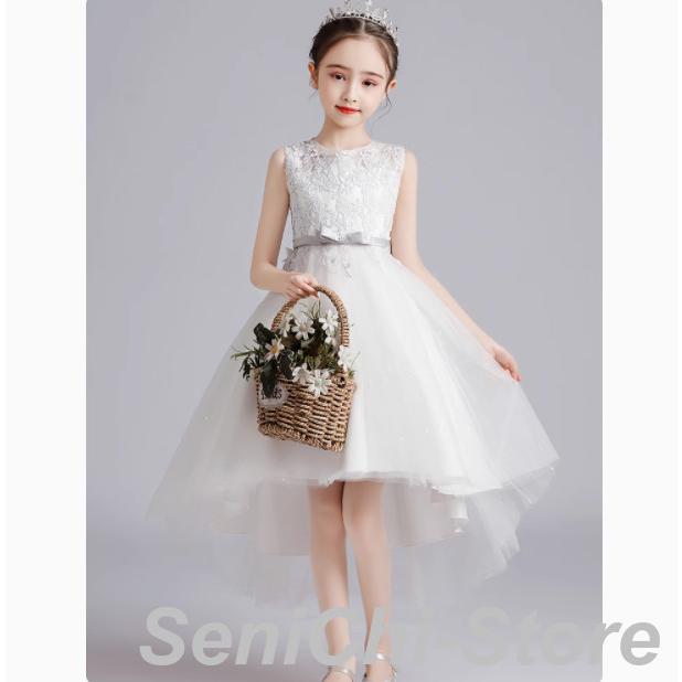 子供ドレス ロングドレス ワンピース ドレス ロング 子どもドレス チュール レース フラワー 花嫁 フォーマル ジュニアドレス フォーマル 七五三 結婚式 演奏会 | ブランド登録なし | 02
