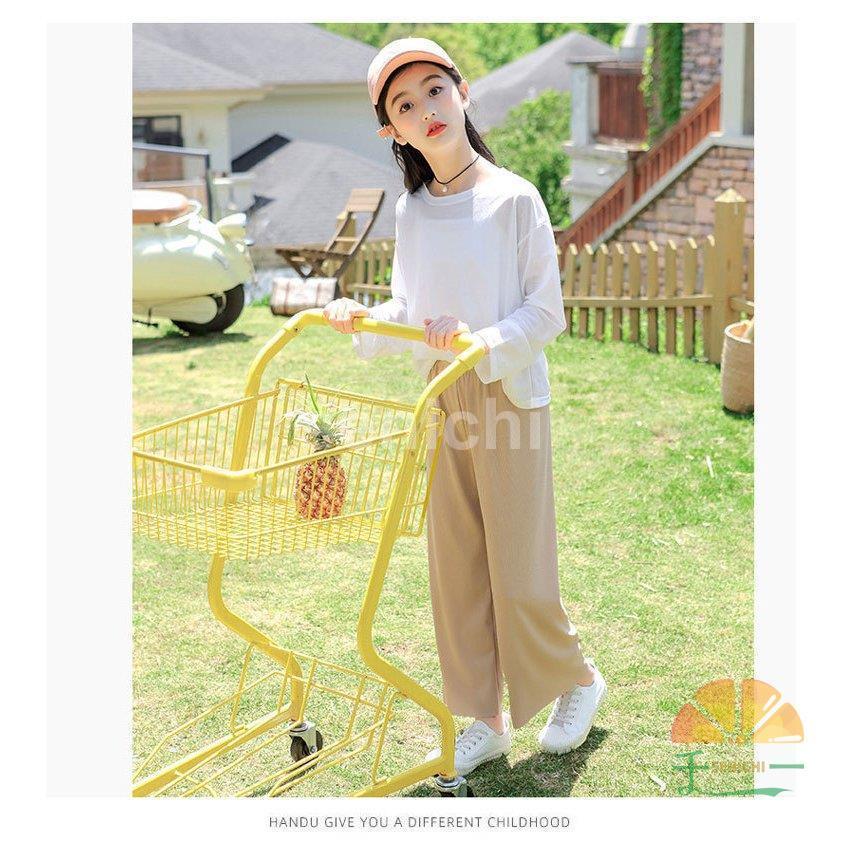 韓国子供服 女の子 セットアップ キッズ ジャージ ジュニア 女子 上下 3点セット ルームウェア 子供服 パンツ セット Ｔシャツ ワイドパンツ カジュアル 通学 | ブランド登録なし | 02