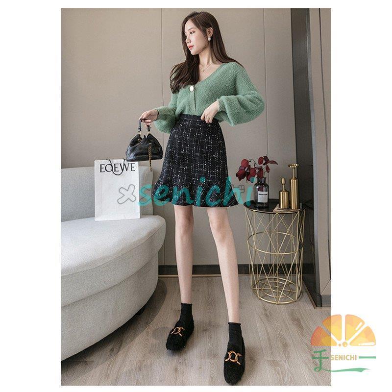 ミニスカート 黒スカート Aライン フレア裾 ハイウエスト チェック柄 デイリーコーデ オシャレ 韓国風 着痩せ お出かけ 着回し レディース Dora1126 Net65 千一 通販 Yahoo ショッピング