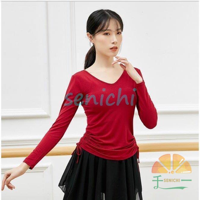 ダンス衣装レディース練習レッスンウエア　ストレッチＴシャツ　ブラウス　長袖　七分袖トップス　古典舞踊　ヨガ　バレエウエア　社交ダンス　 | ブランド登録なし | 11