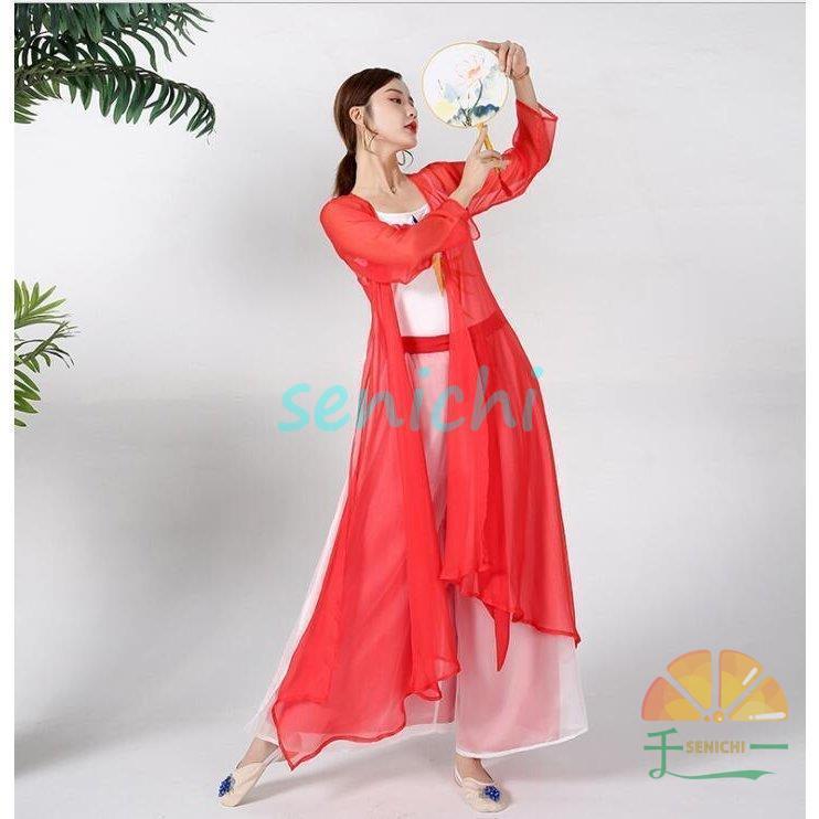 ダンスウエア 民族ダンス衣装 ブラウス 羽織　中国古典舞踊長袖 ガウチョパンツ　中華風バレエ衣装 モダンドレス ヨガ 中華ダンス練習着 | ブランド登録なし | 02