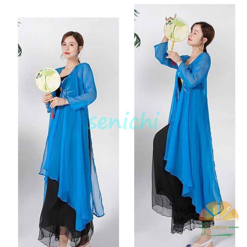 ダンスウエア 民族ダンス衣装 ブラウス 羽織　中国古典舞踊長袖 ガウチョパンツ　中華風バレエ衣装 モダンドレス ヨガ 中華ダンス練習着 | ブランド登録なし | 08