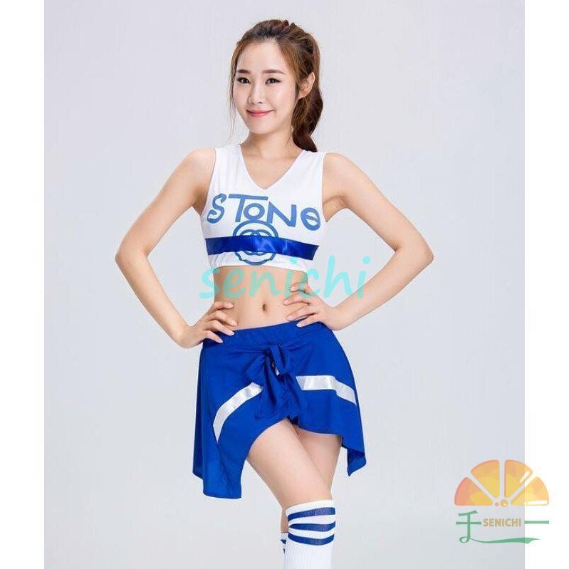 レディースチアガールダンス衣装 体操服 チアダンス 衣装 チアリーダー 応援 ダンス チア リーディング ウェア ダンス衣装 ユニフォーム ...