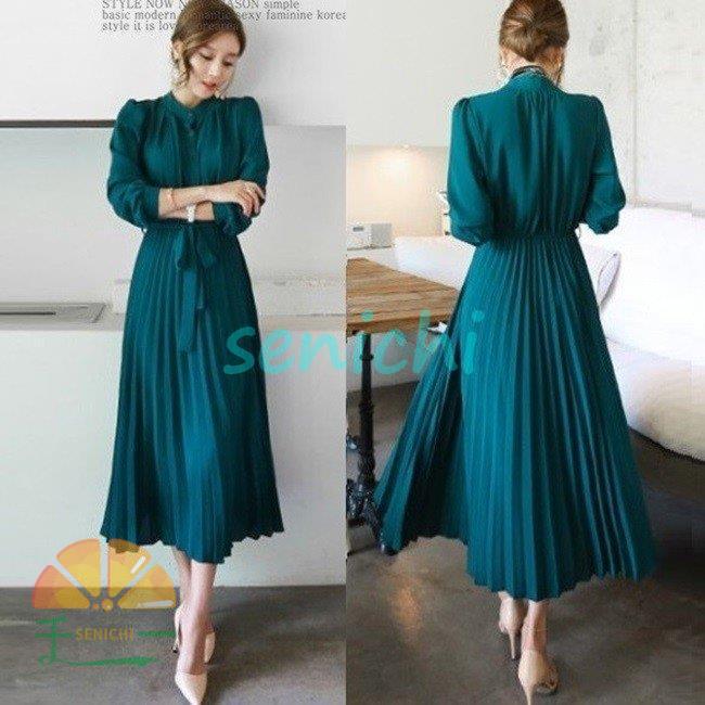 パーティードレス お呼ばれ 緑 キャメル 黒 シャツ ロング プリーツ 長袖 お嬢様 成人式 ワンピース ワンピ ウエディング ブライダル 結婚式 花嫁 二次会 ドレス Dora1229 Ly108 千一 通販 Yahoo ショッピング