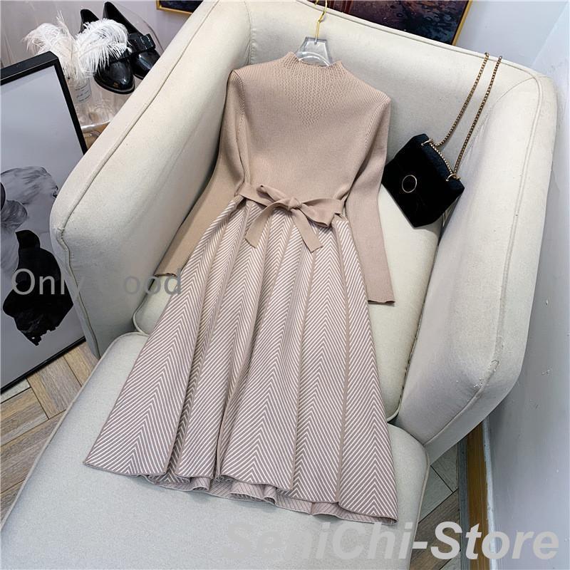 ドッキングワンピース 20代 30代 40代 50代 通勤 オフィス ひざ丈