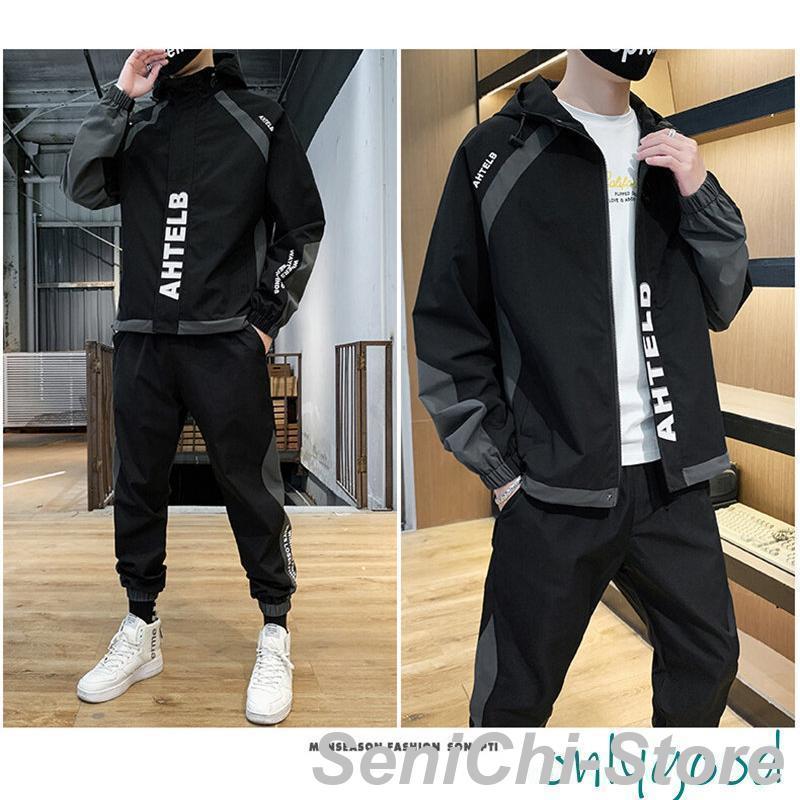 セットアップ メンズ 秋服 春物 ジップアップ パーカー ジャージ 文字