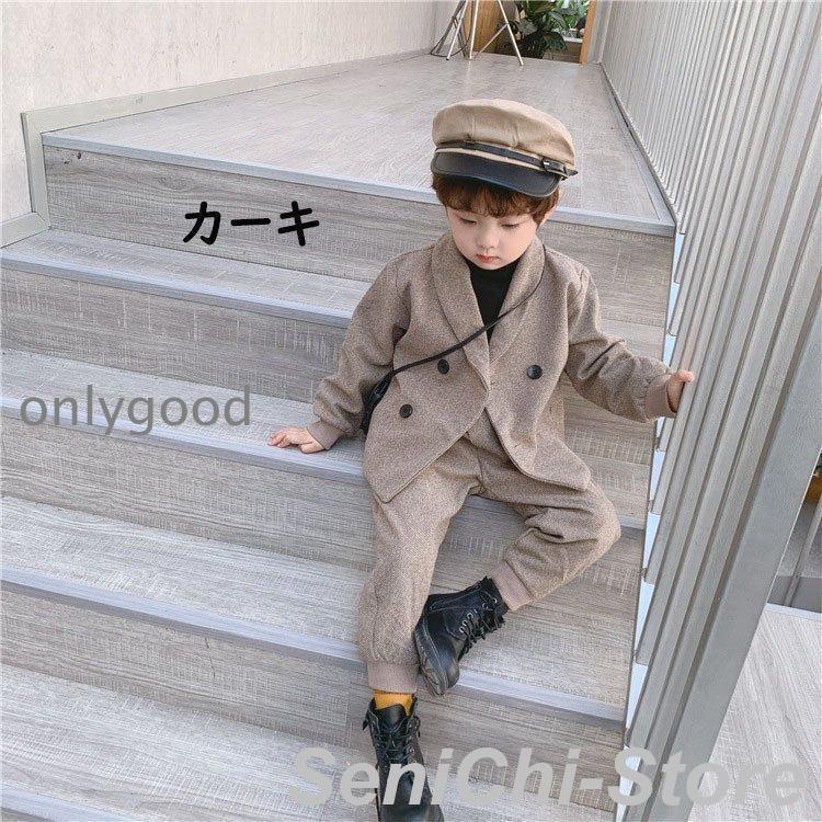 子供 スーツ 2点セット キッズ  男の子 入学式 卒園式 ツイード スーツ タキシード セットアップ 子ども用 結婚式 発表会 演奏会 卒業式 入園式 通学の画像