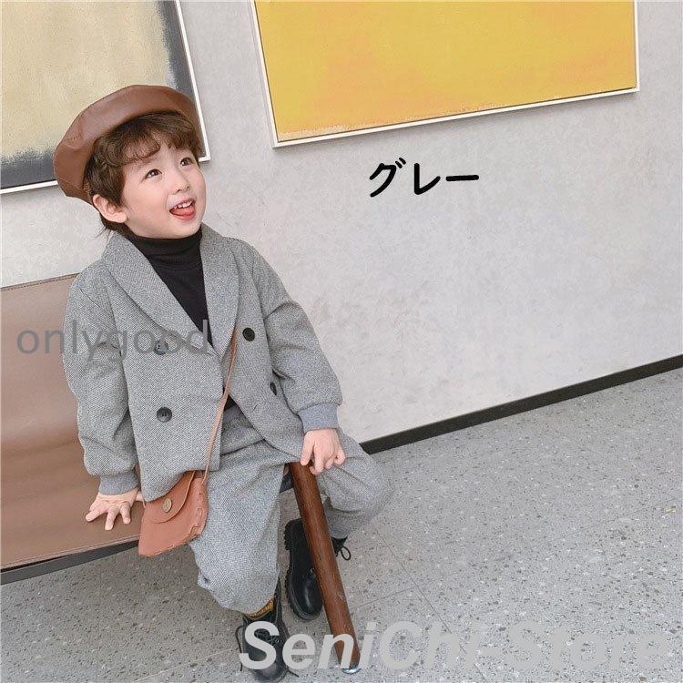 子供 スーツ 2点セット キッズ  男の子 入学式 卒園式 ツイード スーツ タキシード セットアップ 子ども用 結婚式 発表会 演奏会 卒業式 入園式 通学の画像