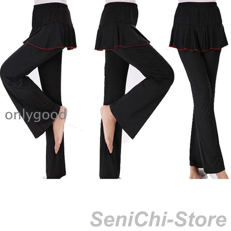 ダンスパンツ スカート付き フィットネス スカート付きやわらかパンツ