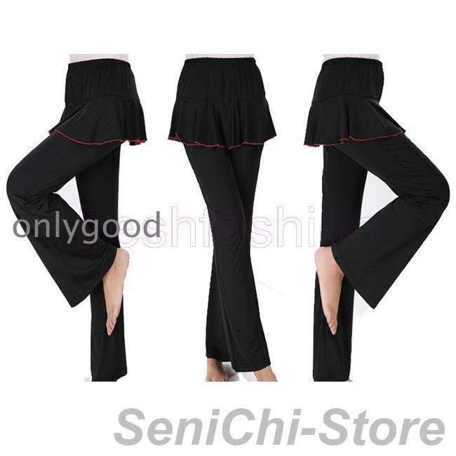 ダンスパンツ スカート付き フィットネス スカート付きやわらかパンツ