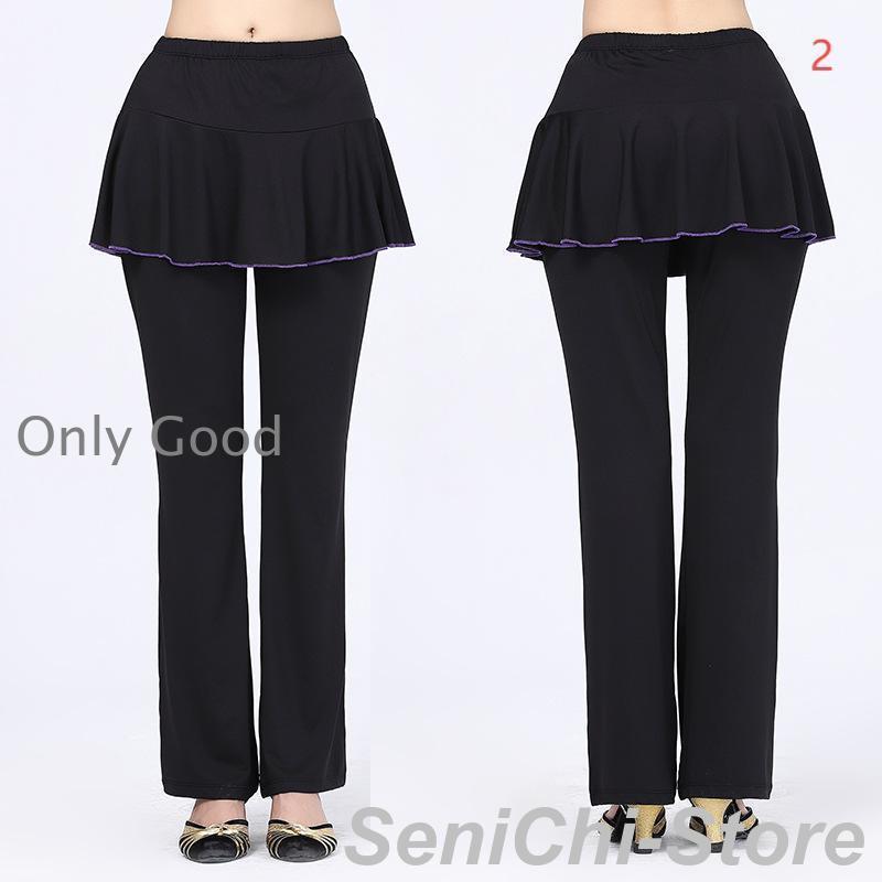 ダンスパンツ スカート付き フィットネス スカート付きやわらかパンツ