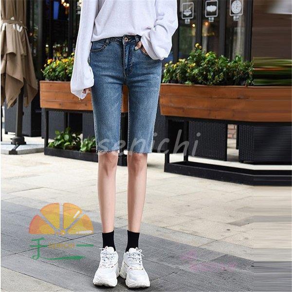 デニムパンツ レディース ハーフパンツ 裾フリンジ 無地 ファッション デイリーコーデ シンプル ショート丈 ストレート 長ズボン ボトムス トレンド 美脚効果 Mmcc0907 Pick91 千一 通販 Yahoo ショッピング