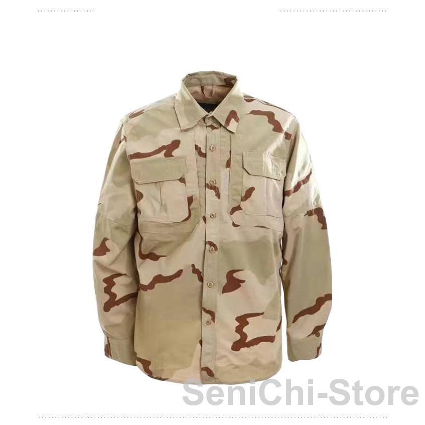 ミリタリー シャツ メンズ 長袖シャツ サバゲー 装備 無地 迷彩服