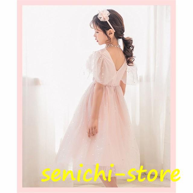 子供 ドレス ピアノ 発表会 ワンピース キッズ お出かけ 女の子 韓国 子供服 可愛い ふわふわ チュール プリンセス 姫系 お姫様 | ブランド登録なし | 10