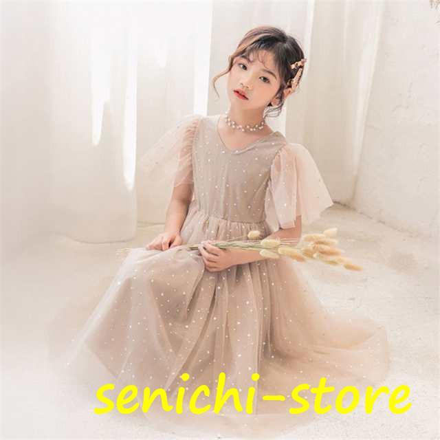 子供 ドレス ピアノ 発表会 ワンピース キッズ お出かけ 女の子 韓国 子供服 可愛い ふわふわ チュール プリンセス 姫系 お姫様 | ブランド登録なし | 04