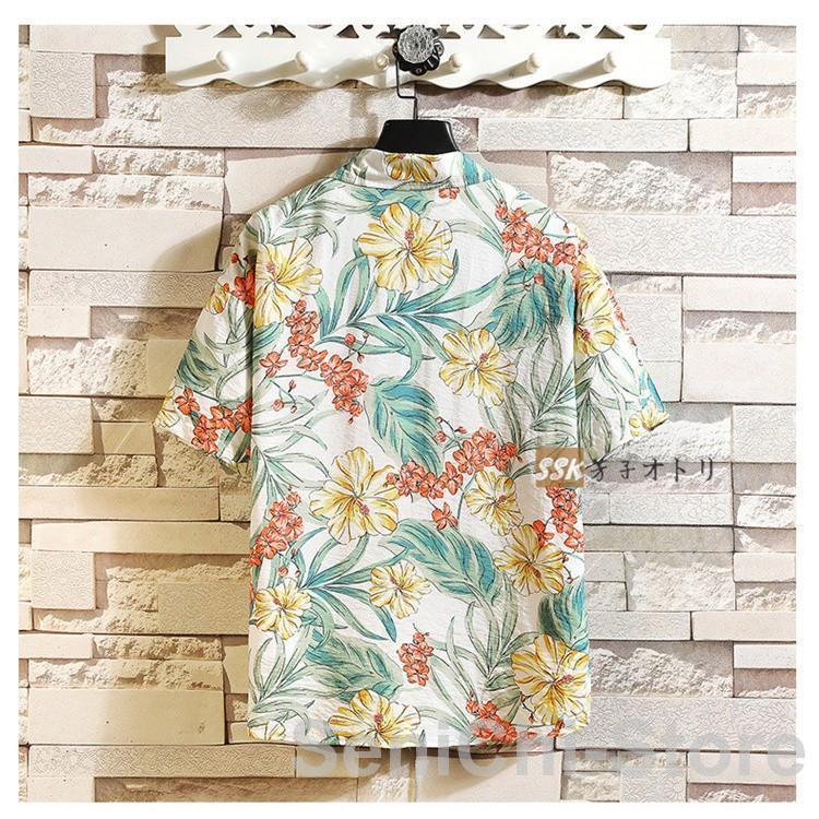 アロハシャツ 上下セット 夏服 メンズ 花柄シャツ 総柄シャツ 夏  
