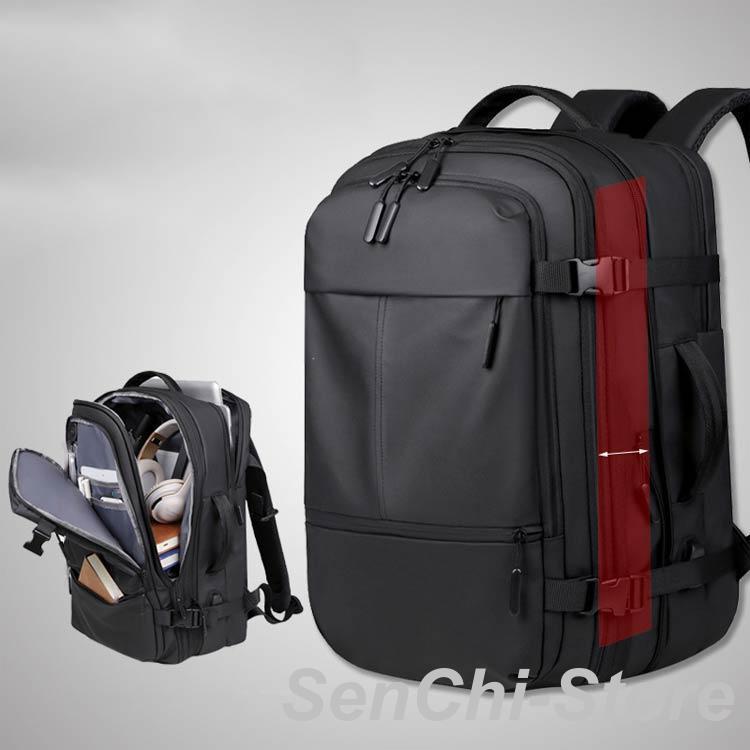 60L メンズ 手提げ リュック 大容量 多機能 拡張 盗難防止 防水 PC収納
