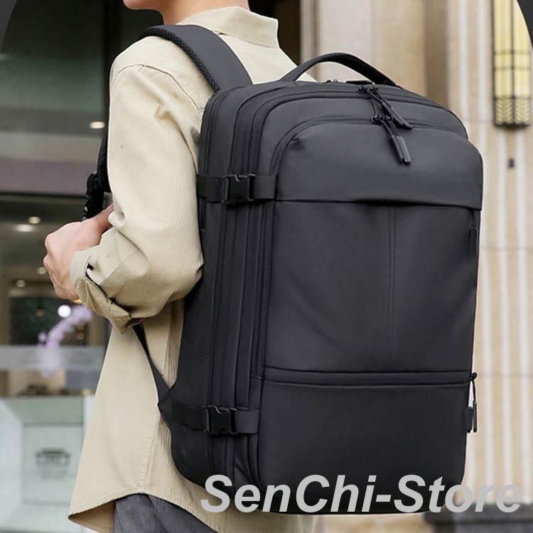 60L メンズ 手提げ リュック 大容量 多機能 拡張 盗難防止 防水 PC収納 
