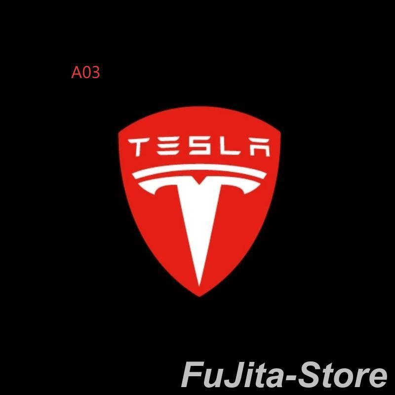 Tesla テスラ専用 ドア ロゴ カーテシランプ 左右2個 純正交換 ガラス