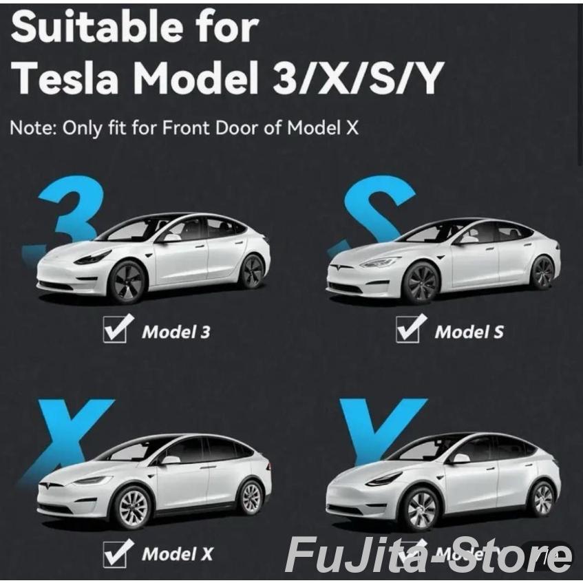 Tesla テスラ専用 ドア ロゴ カーテシランプ 左右2個 純正交換 ガラス