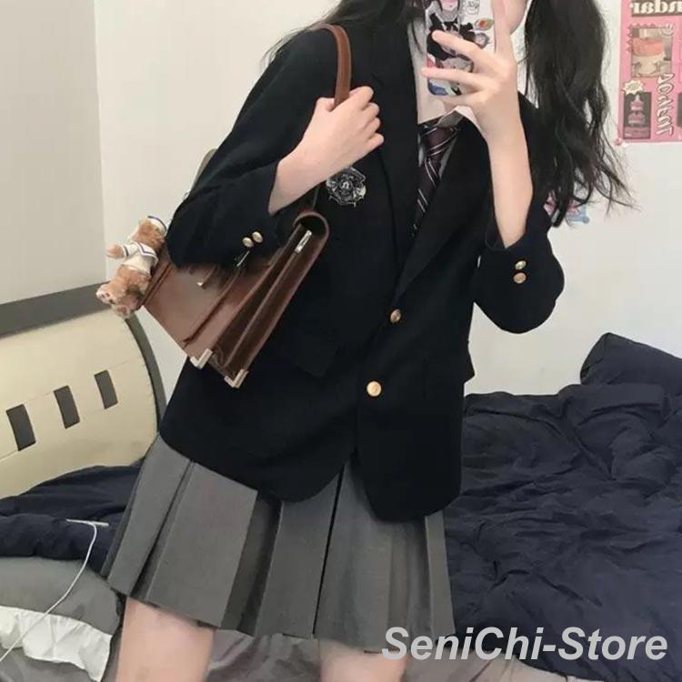 4点セット 女子高校生 スーツ 女の子 制服 jk服 スカート 女子高生  制服 衣装 スカートスーツ 長袖シャツ 上下セッの画像