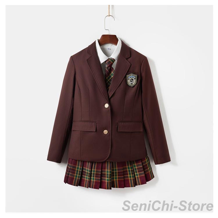 女子制服 フォーマル スーツジャケット シャツ ネクタイ バッジ 5点