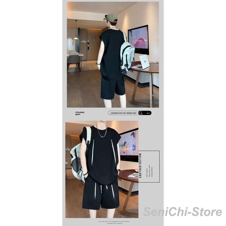 セットアップ メンズ ジュニア タンクトップ ハーフパンツ 上下セット