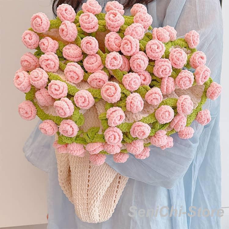 花束 ブランケット かぎ針 編み キット 手作り 未完成品 初心者 向け