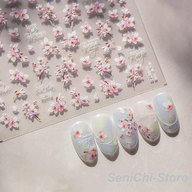 ネイルシール 2枚セット さくら レジン ネイル シール レース 桜