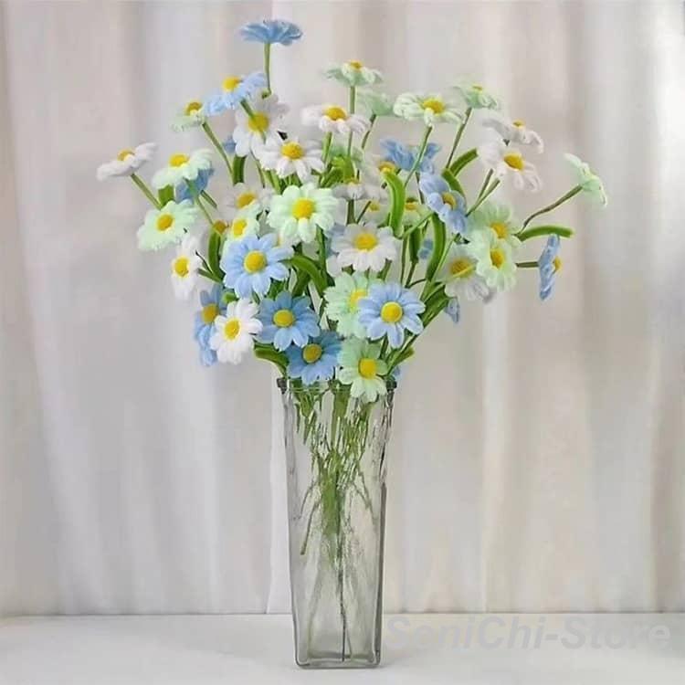 モールフラワー 手作りキット 菊 45本 ひなぎく 花束 モールアート