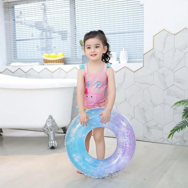 夏の定番かわいい浮き輪 浮き輪 子供用 大人用 ラメ入り フロート