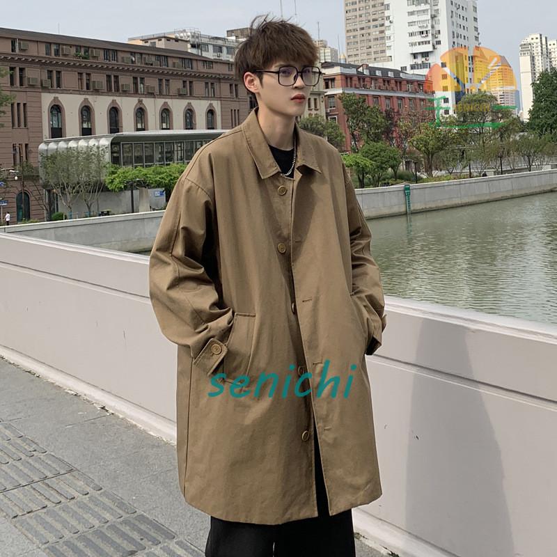 トレンチコート メンズ スプリングコート トップス 薄手 カジュアル