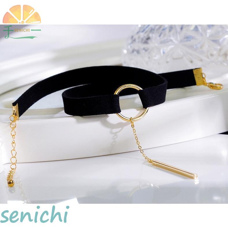 チョーカー ネックレス レディース ベルベット調 シンプル 揺れる