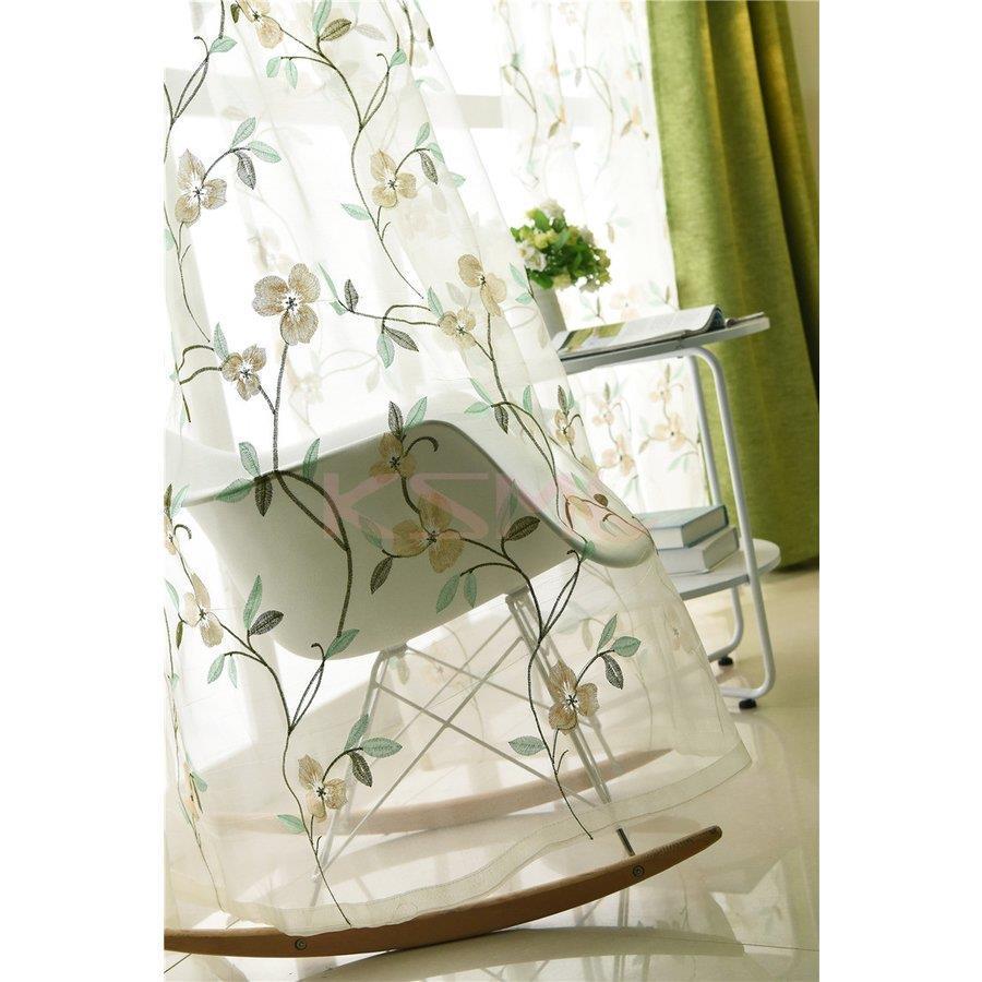 レースカーテン 花柄 おしゃれ 遮光カーテン かわいい 安い レース 一