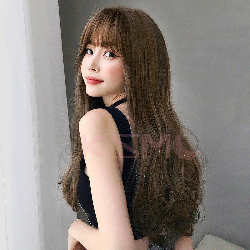 レディースウィッグ wig 小顔効果 ネット付き 耐熱 セミロング ミディアム フルウィッグ 自然 ウイッグ 女性用 ストレート 日常用 舞台 演出の画像