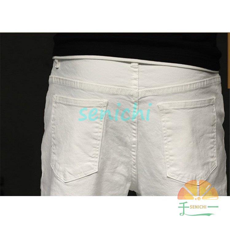 デニムパンツ メンズ チノパンツ ホワイトパンツ ジーンズ ダメージ加工 アンクル丈 スキニーパンツ デニムパンツ メンズ チノパンツ ホワイトパンツ ジーンズ ダメージ