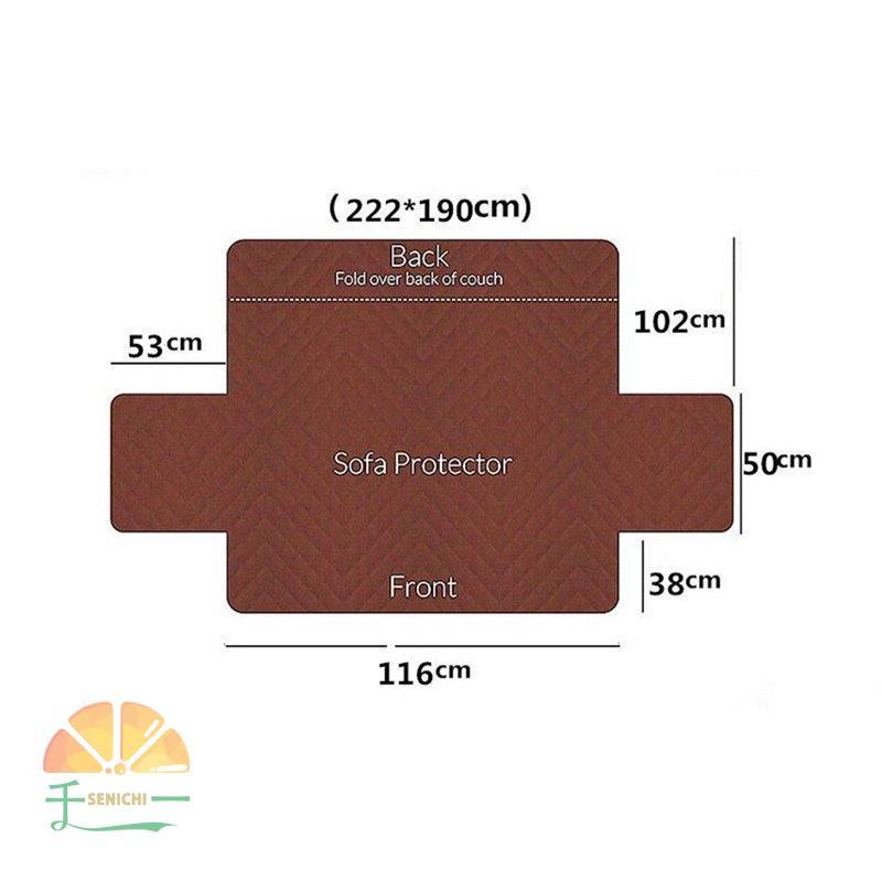ソファーカバー ペット用　防水加工　ソファーシーツ 犬猫対策 三人掛け 替えソファカバー 滑り止め 傷防止 爪とぎ防止 洗える マルチカバー ソファー保護カバー｜senichi｜17