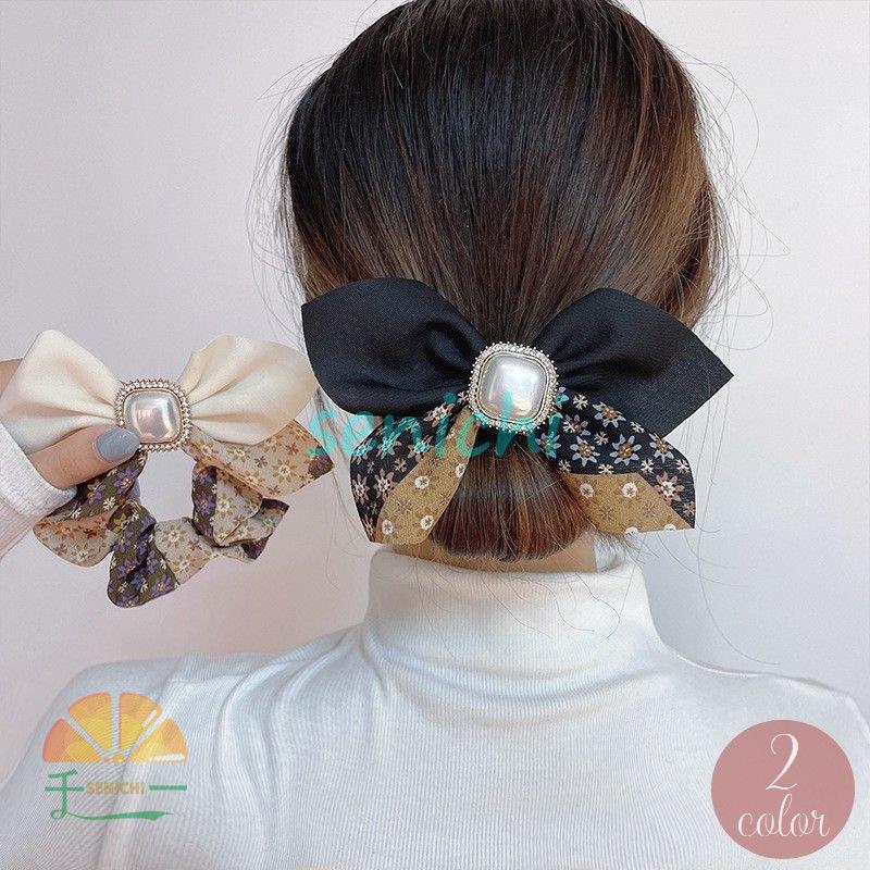 シュシュ レディース ヘアアクセサリー ヘアゴム 髪ゴム 花柄 フラワー リボン シフォン ビジュー ひらひら バイカラー かわいい おしゃれ フェミ Sic0816 Fa1056 千一 通販 Yahoo ショッピング
