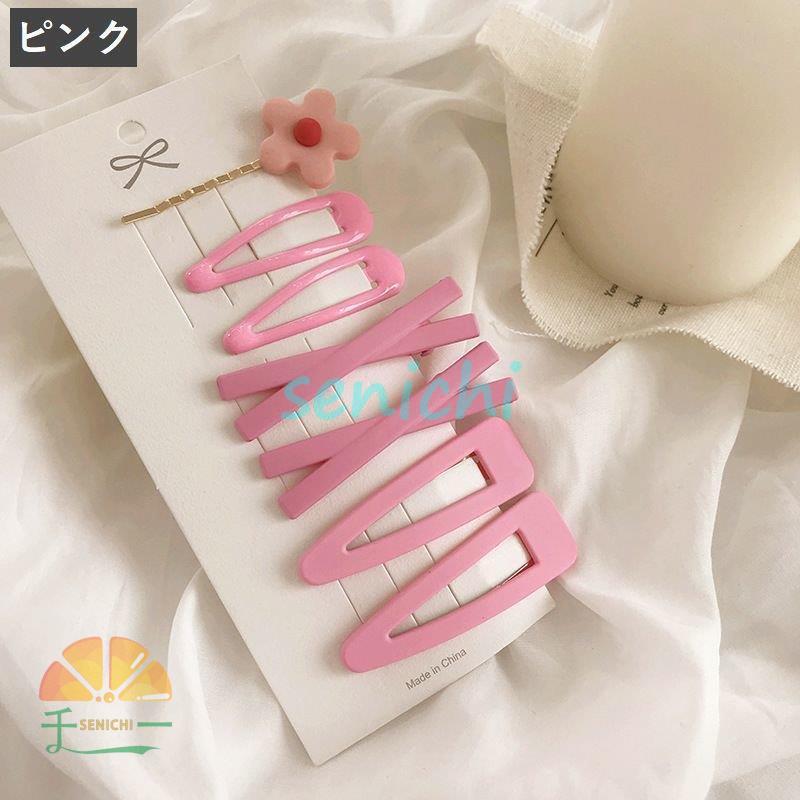 ヘアピン 7個セット パッチン留め ヘアクリップ お花 レディース