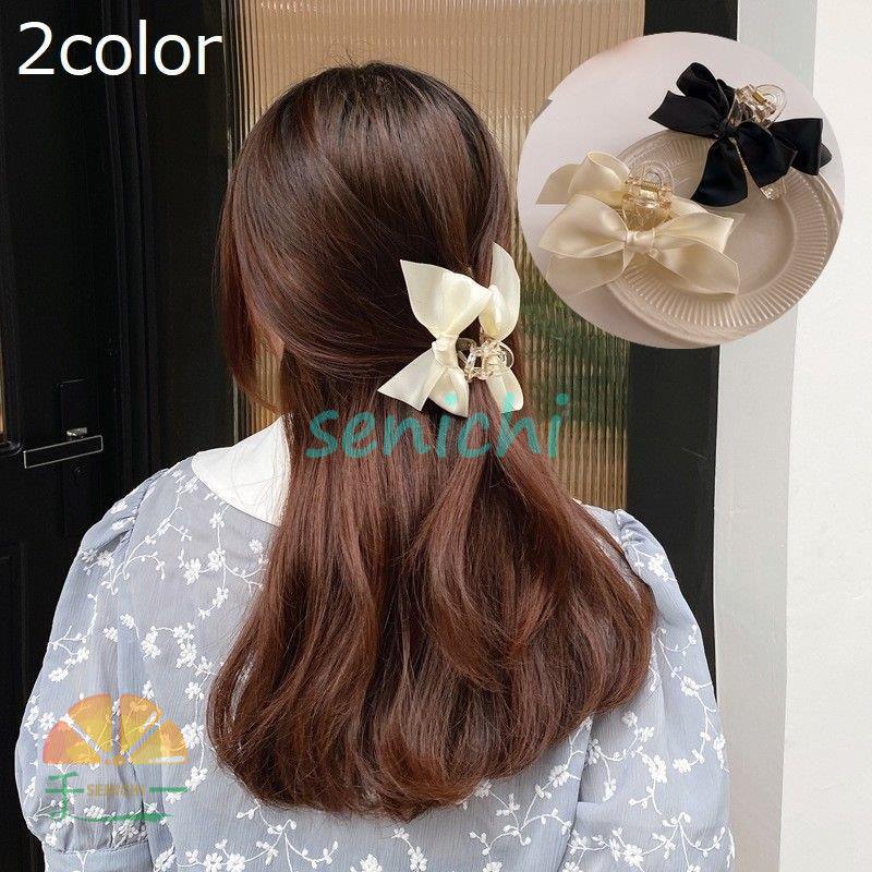 ヘアクリップ バンスクリップ レディース ヘアアクセサリー リボン シンプル 上品 しっかり 大きめ 髪飾り 髪留め まとめ髪 ヘアアレンジ クロウク Sic0816 Fa570 千一 通販 Yahoo ショッピング