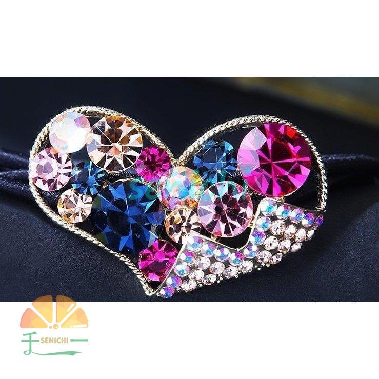 ★⭐︎ヘアゴム106キラキラストーン付大きめハートの合金ヘアゴム萌可愛い高級 ヘアゴム106キラキラストーン付大きめハートの合金ヘアゴム萌可愛い高級