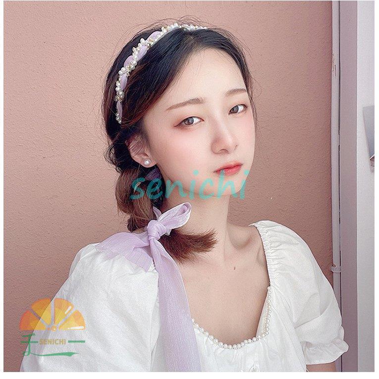 カチューシャ ロングリボン レディース ヘアアクセサリー