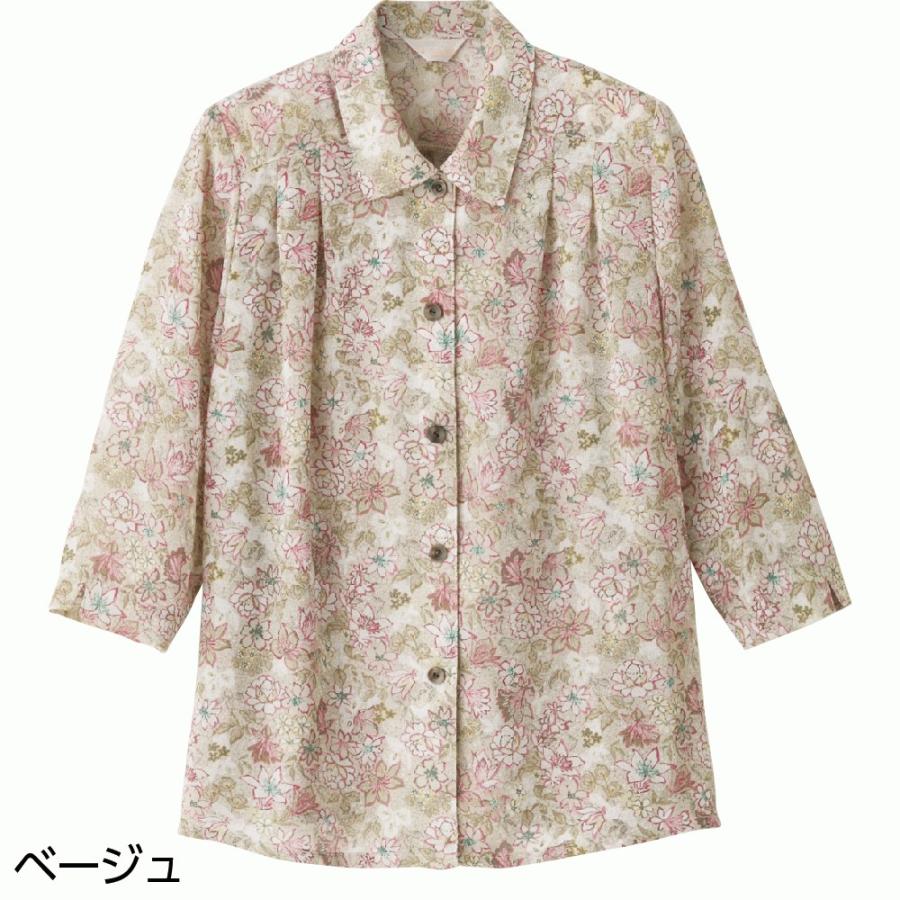 7分袖ワンタッチテープブラウス  ギフト シニア トップス 婦人服 シニアファッション 高齢者 70代 80代 90代 施設 介護 おばあちゃん お年寄り 春夏｜senior-lc-department｜03