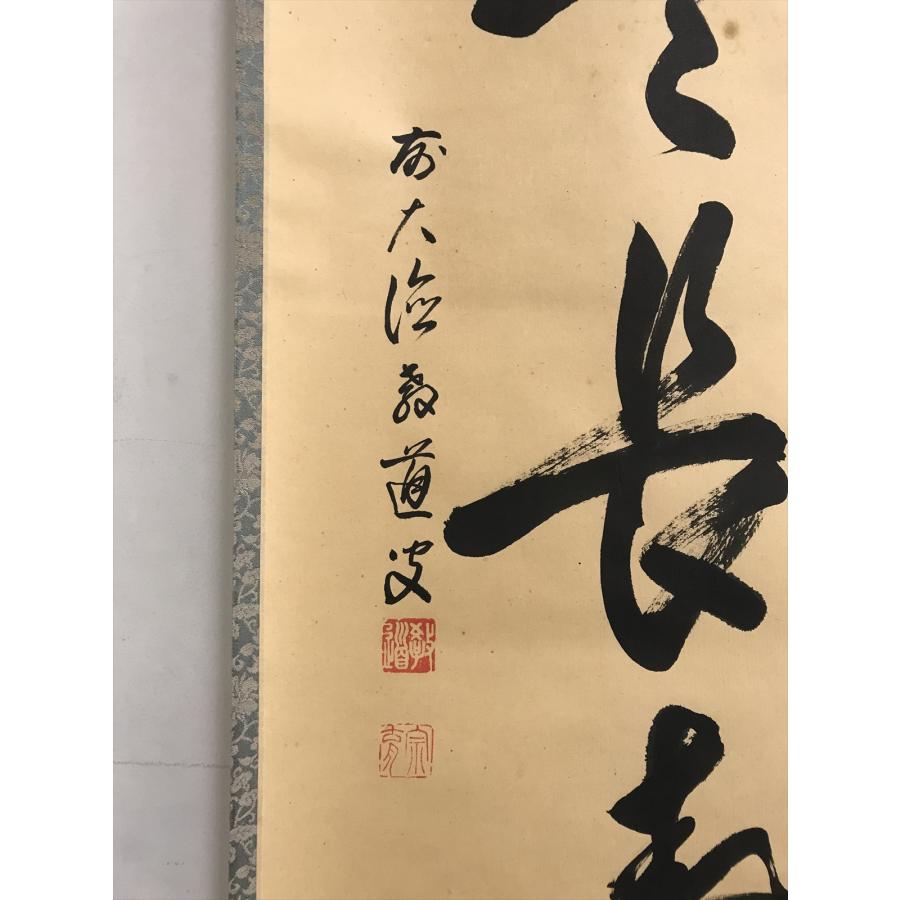 【千寿】大徳寺派 大慈院 上坂教道 茶是長寿友 紙本 d224◆箱/茶道具/古美術/時代品/掛軸/100016941｜senjubijutsu｜04