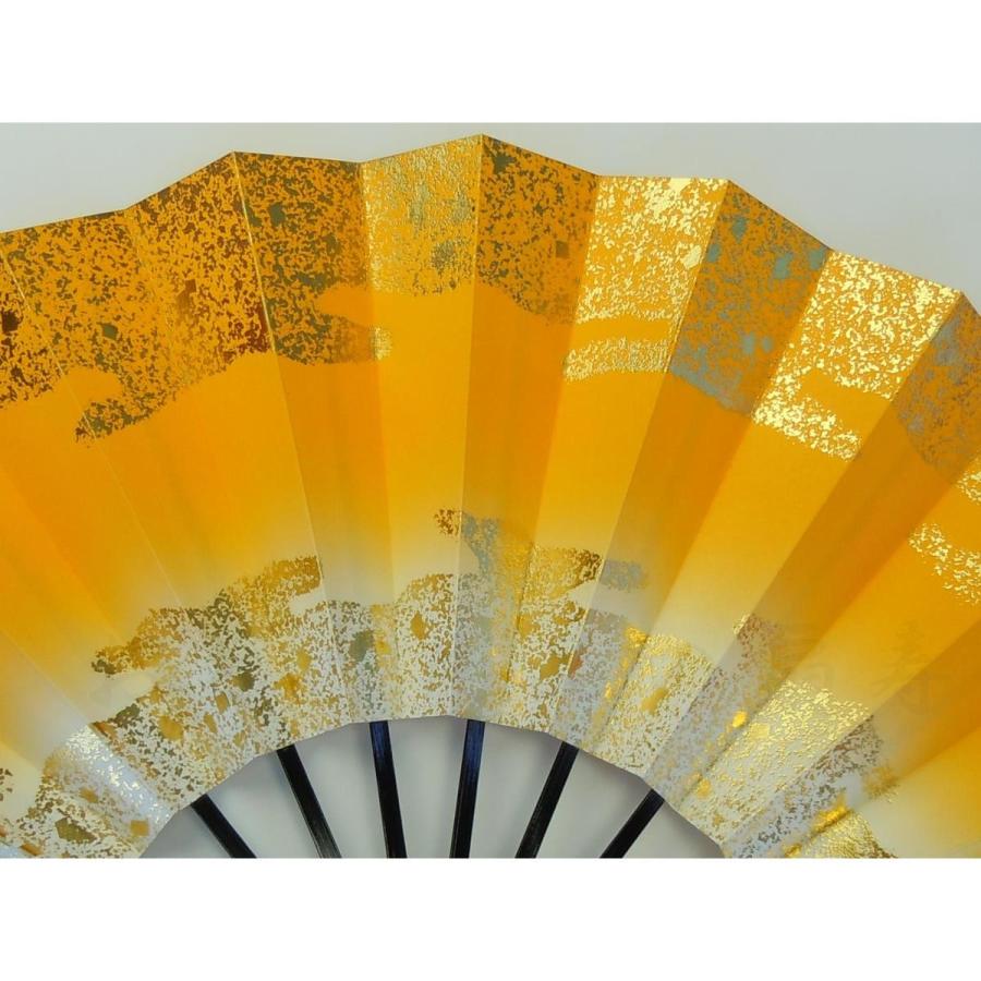 舞扇子 約29cm 12本まとめ売り 舞扇子 日本舞踊・踊り用 29cm 天地雲砂子 てんちくもすなご 黒塗 山吹