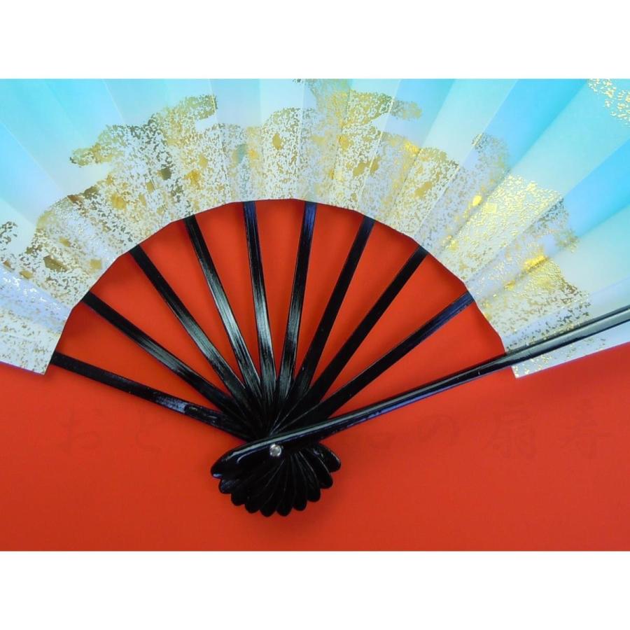 舞扇子 日本舞踊・踊り用 29cm 天地雲砂子 てんちくもすなご 黒塗