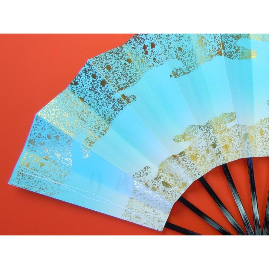 舞扇子 日本舞踊・踊り用 29cm 天地雲砂子 てんちくもすなご 黒塗