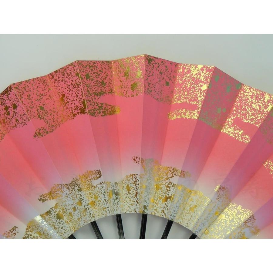 舞扇子 日本舞踊・踊り用 29cm 天地雲砂子 てんちくもすなご 黒塗