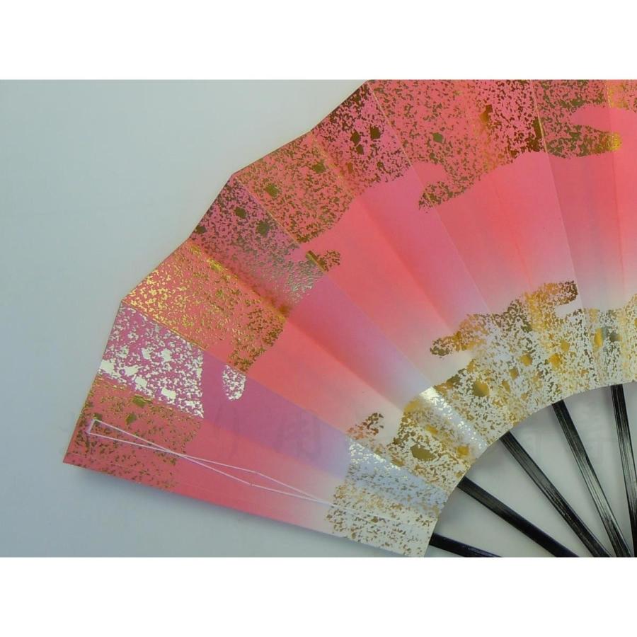 舞扇子 日本舞踊・踊り用 29cm 天地雲砂子 てんちくもすなご 黒塗