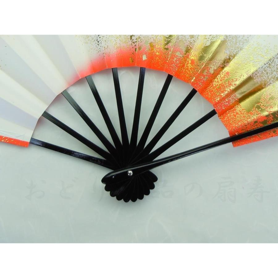 舞扇子 日本舞踊 踊り用 両褄ちらし 朱 京扇子 箱なし : おどり用品の